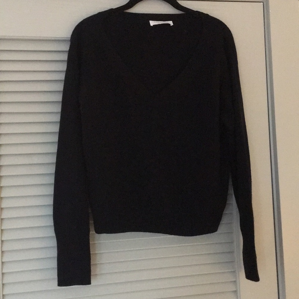 Everlane Cashmere V-Neck Sweater in Navy